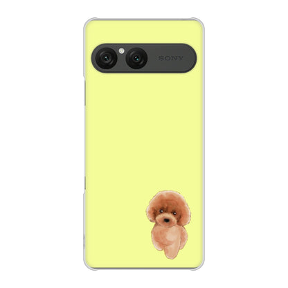 Xperia 10 VII SOG16 au 高画質仕上げ 背面印刷 ハードケーストイプードルレッド