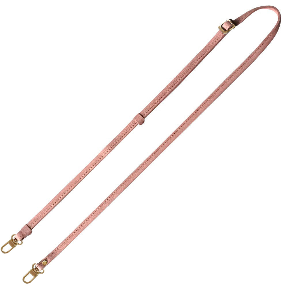 シュリンクレザー 本革 スマホ用ショルダーストラップ ゴールド金具 約75～134cm