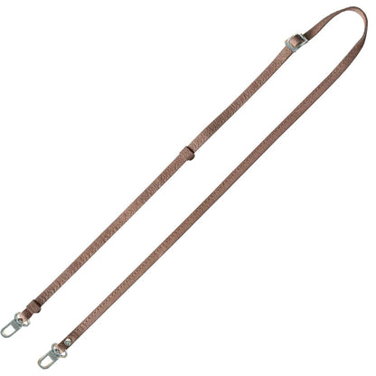 シュリンクレザー 本革 スマホ用ショルダーストラップ シルバー金具 約75～134cm