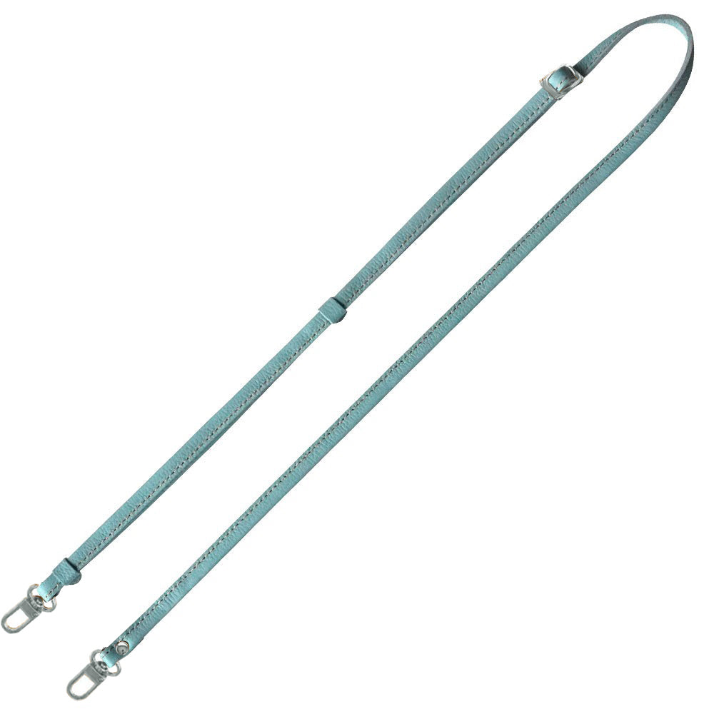 シュリンクレザー 本革 スマホ用ショルダーストラップ シルバー金具 約75～134cm