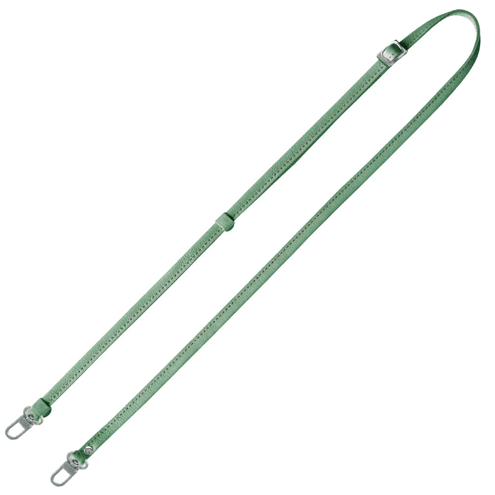 シュリンクレザー 本革 スマホ用ショルダーストラップ シルバー金具 約75～134cm