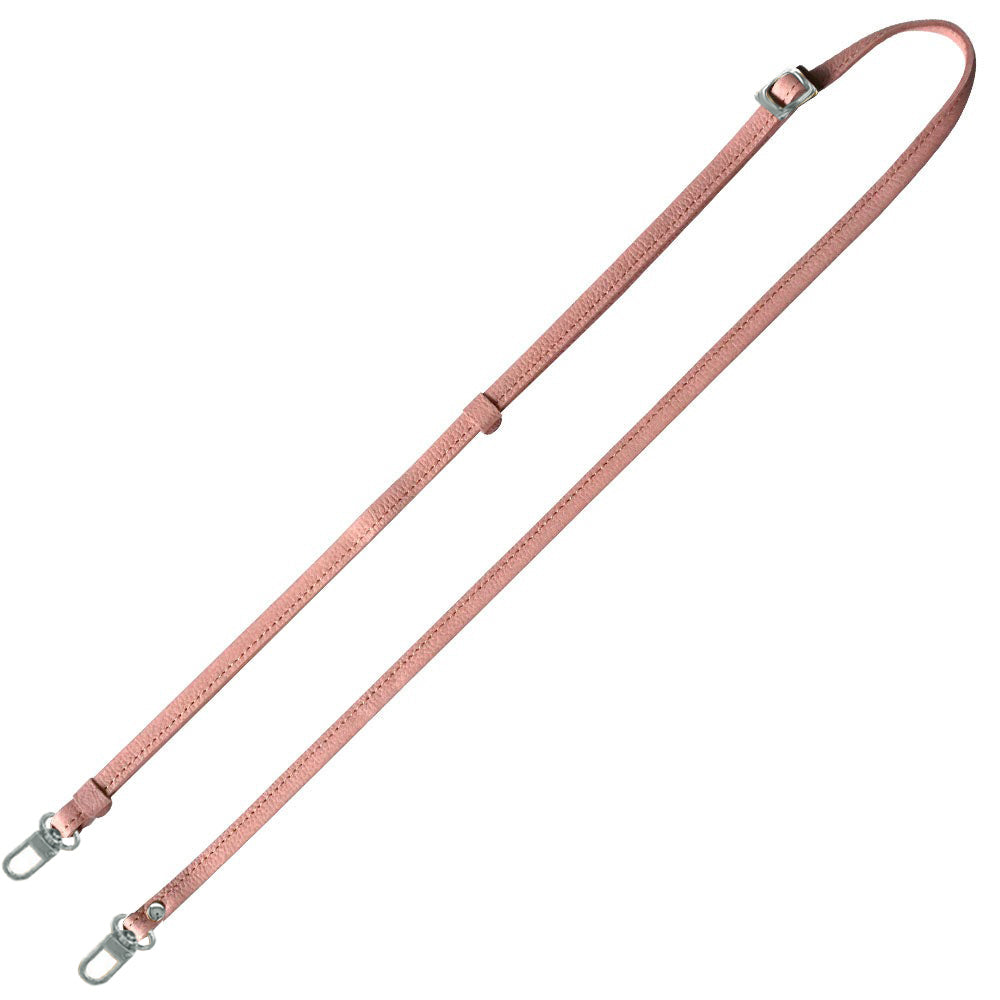 シュリンクレザー 本革 スマホ用ショルダーストラップ シルバー金具 約75～134cm