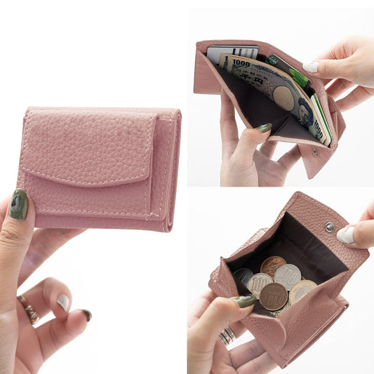 小さいミニ財布 レディース 本革 ミニウォレット くすみカラー Simple