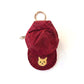 コーデュロイ キャップポーチ 刺繍 猫 小物入れ