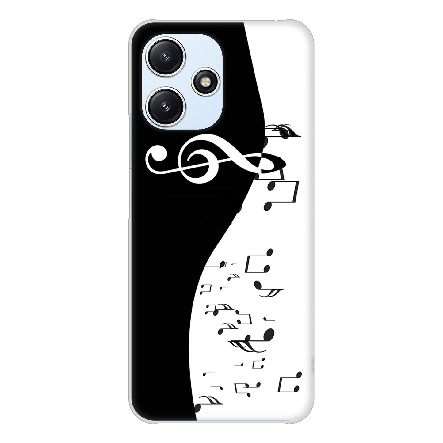 Redmi 12 5G XIG03 au 高画質仕上げ 背面印刷 ハードケース音符