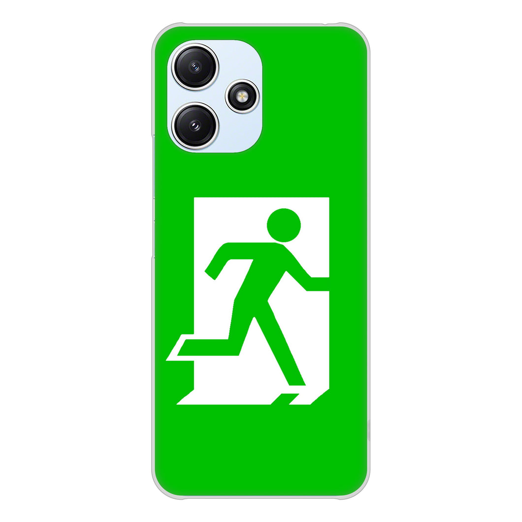 Redmi 12 5G XIG03 au 高画質仕上げ 背面印刷 ハードケース 【163 非常口】