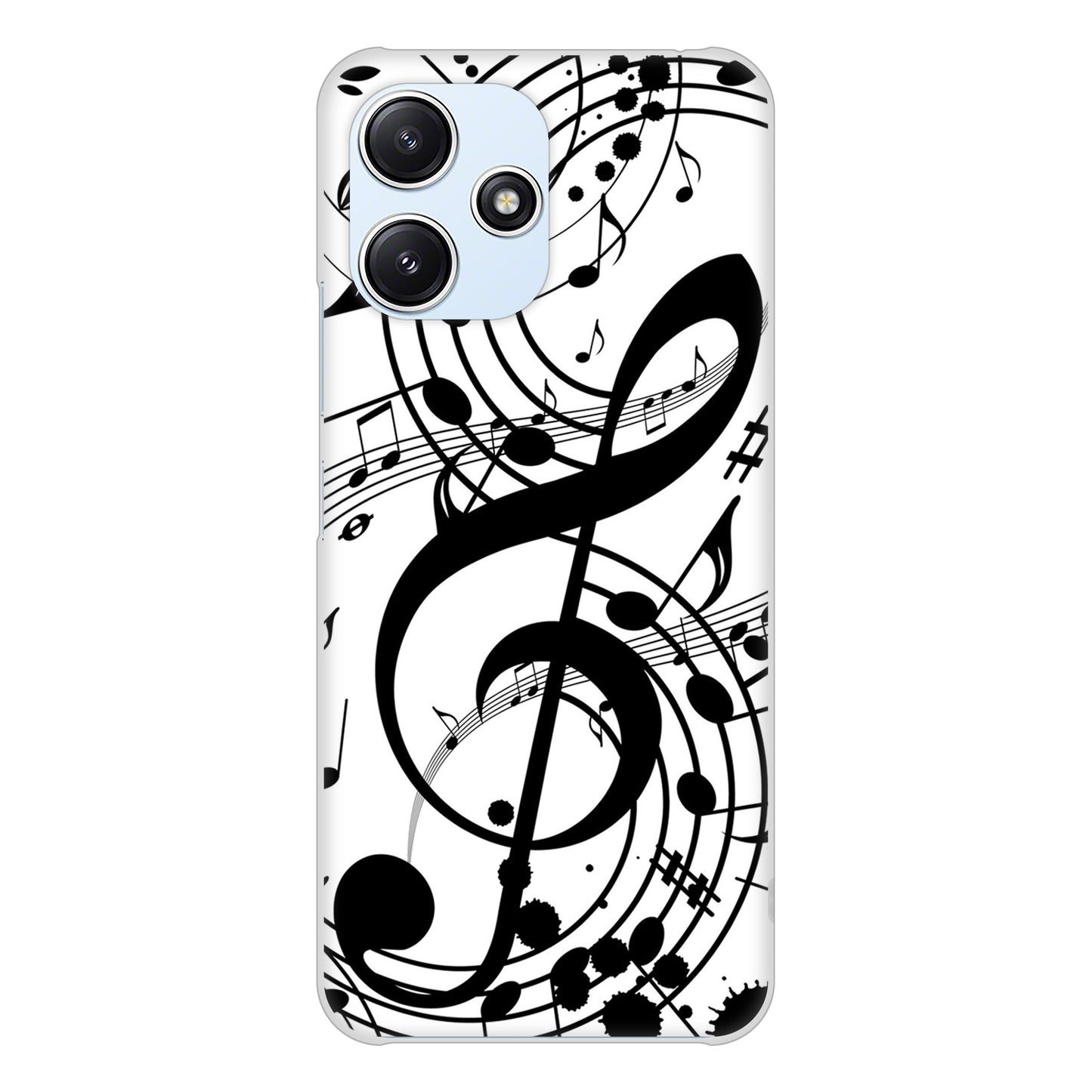 Redmi 12 5G XIG03 au 高画質仕上げ 背面印刷 ハードケース音符