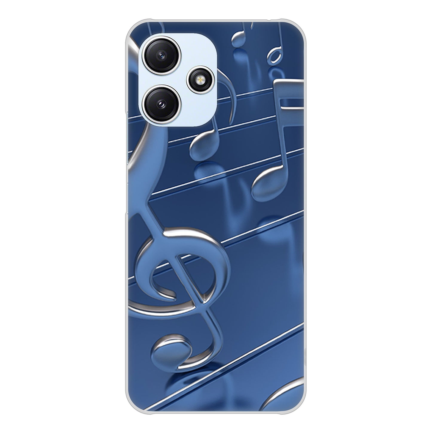 Redmi 12 5G XIG03 au 高画質仕上げ 背面印刷 ハードケース音符