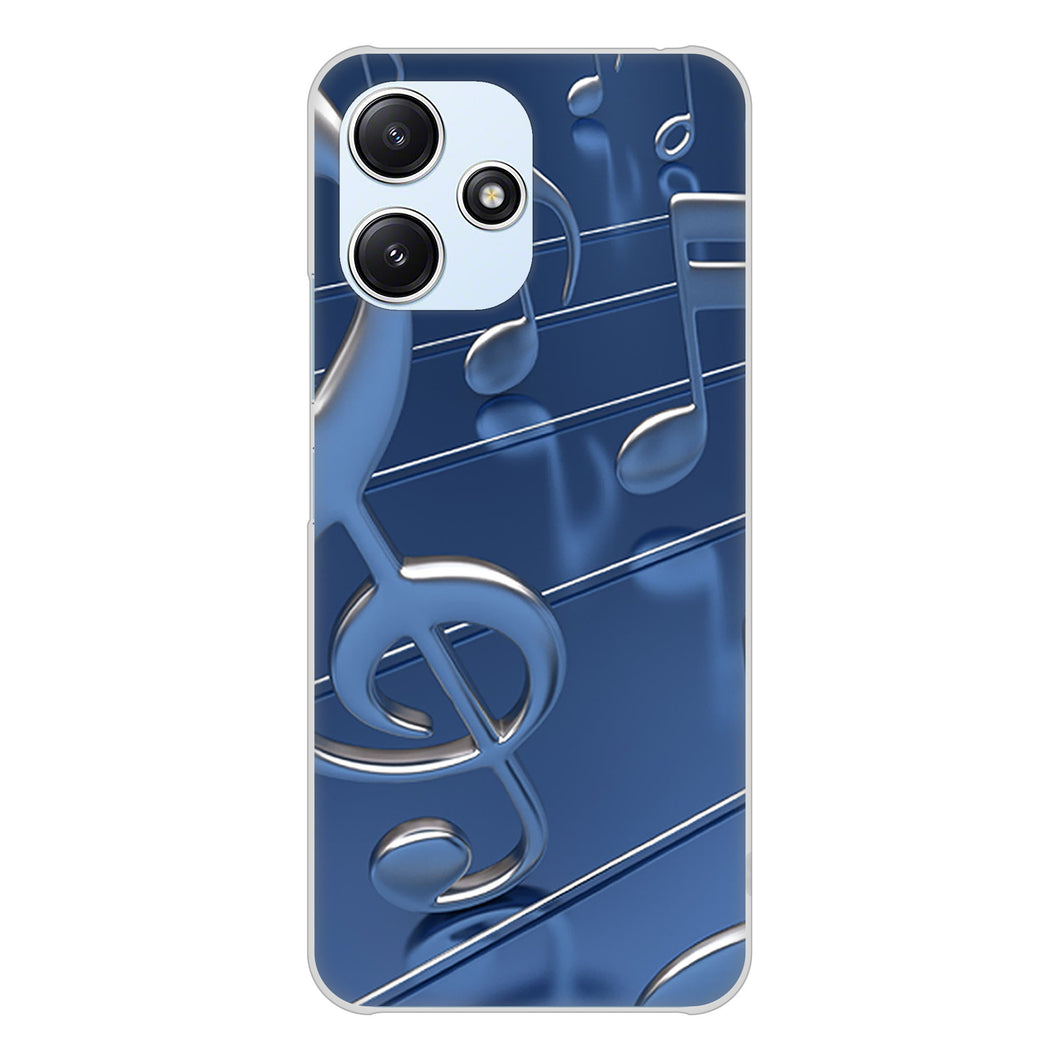 Redmi 12 5G XIG03 au 高画質仕上げ 背面印刷 ハードケース音符