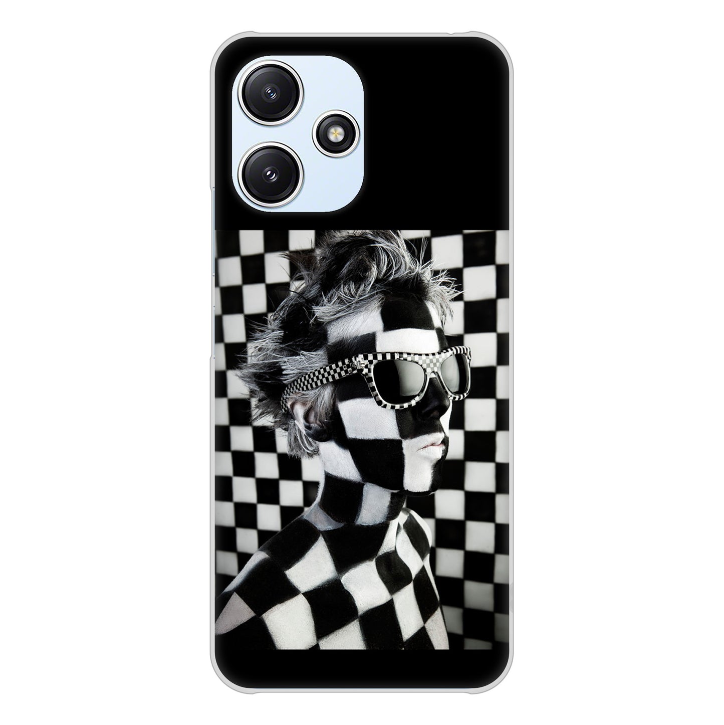 Redmi 12 5G XIG03 au 高画質仕上げ 背面印刷 ハードケース 【357 bk&wh】