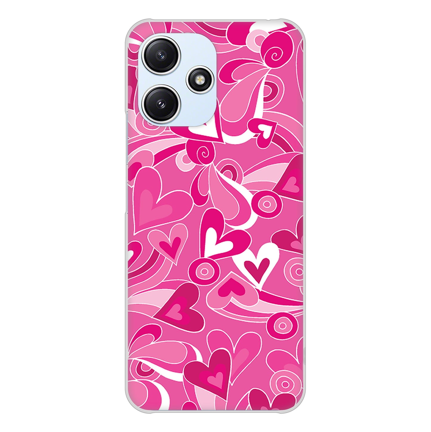 Redmi 12 5G XIG03 au 高画質仕上げ 背面印刷 ハードケースプリティハート