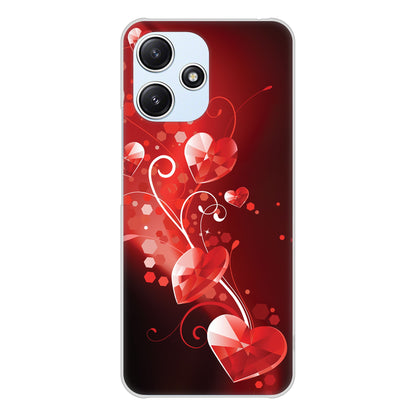 Redmi 12 5G XIG03 au 高画質仕上げ 背面印刷 ハードケースきらめきハート