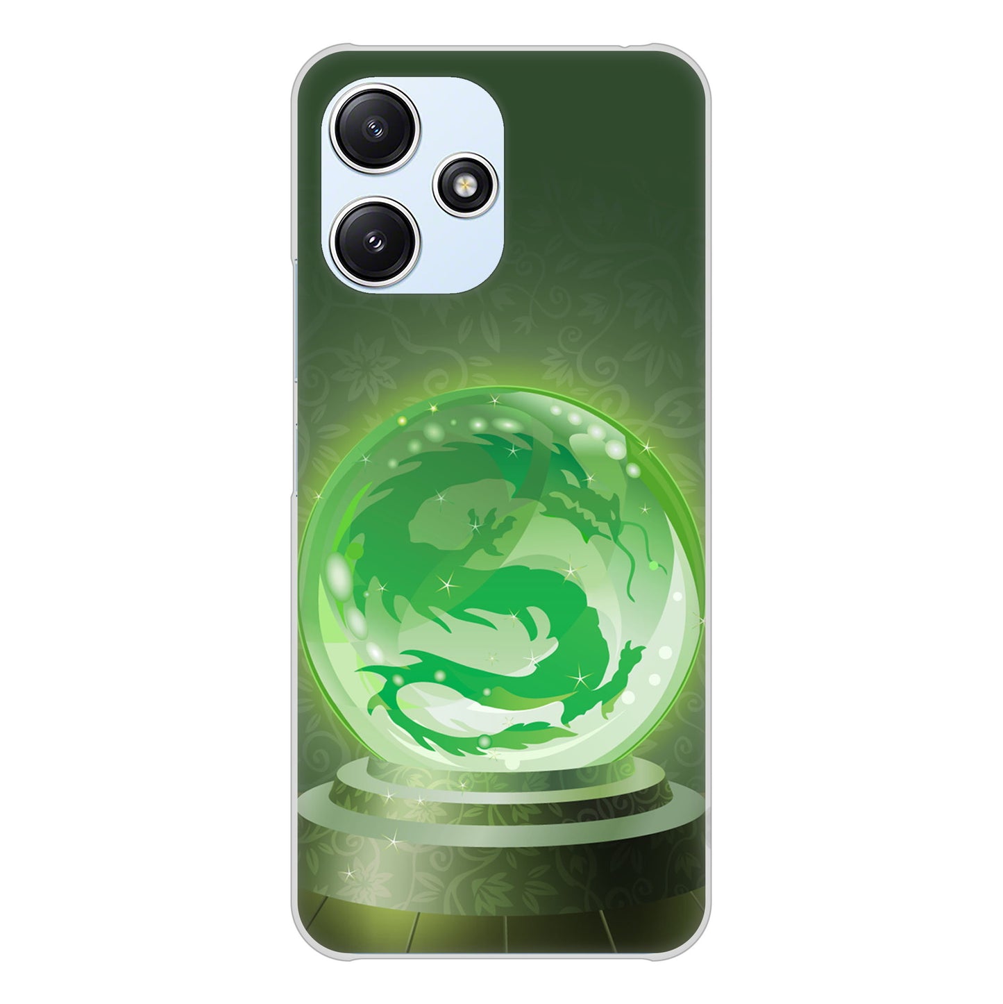 Redmi 12 5G XIG03 au 高画質仕上げ 背面印刷 ハードケース 【439 水晶に浮かぶ龍】
