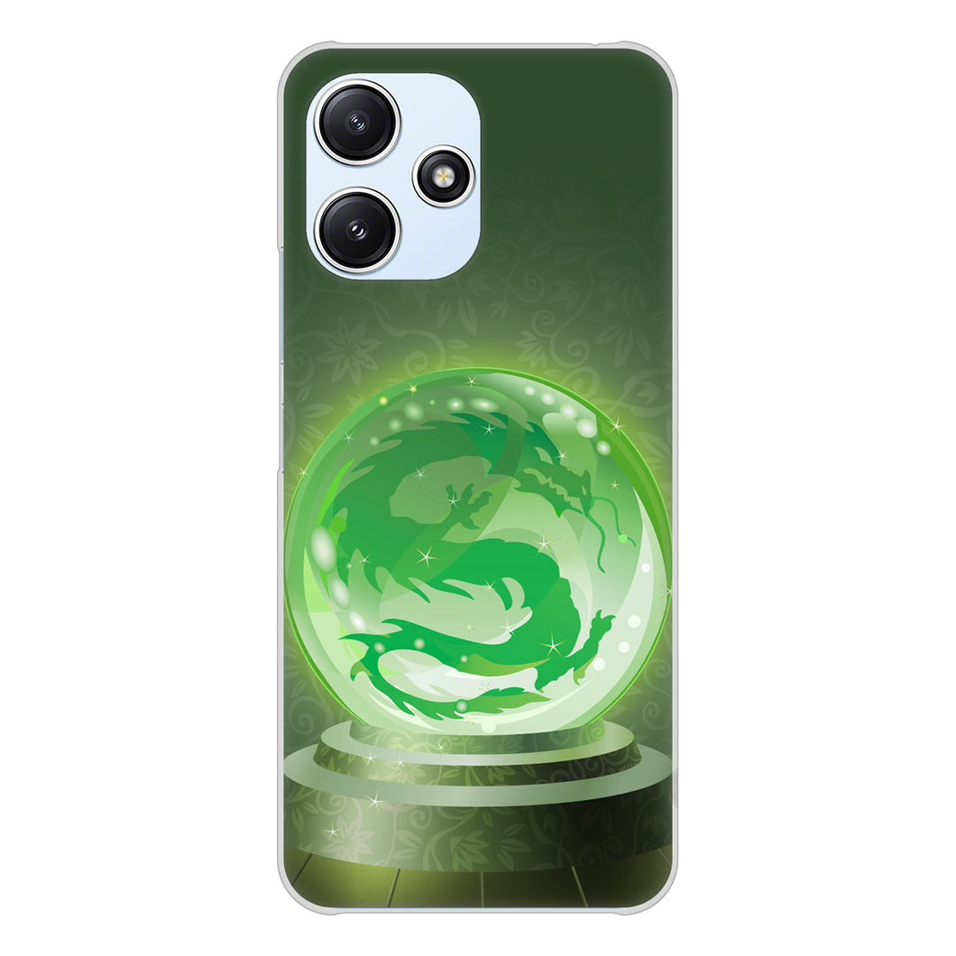 Redmi 12 5G XIG03 au 高画質仕上げ 背面印刷 ハードケース 【439 水晶に浮かぶ龍】