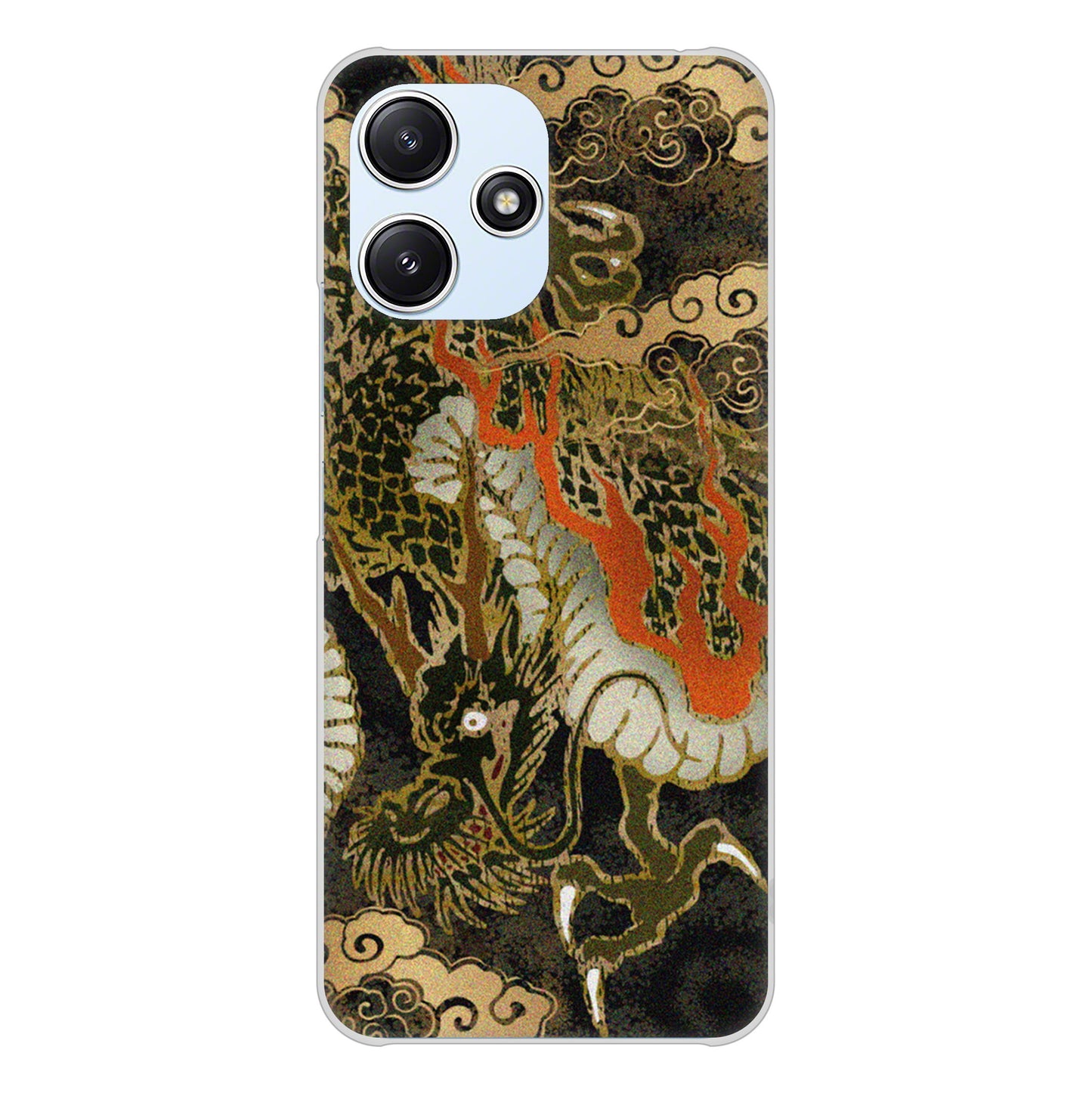 Redmi 12 5G XIG03 au 高画質仕上げ 背面印刷 ハードケース 【558 いかずちを纏う龍】