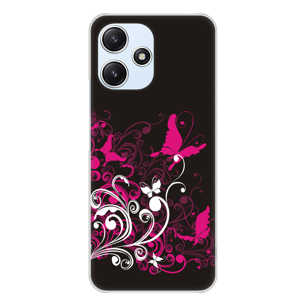 Redmi 12 5G XIG03 au 高画質仕上げ 背面印刷 ハードケースバタフライ