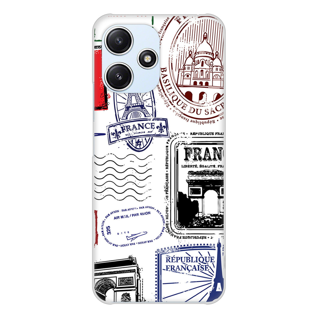 Redmi 12 5G XIG03 au 高画質仕上げ 背面印刷 ハードケースLOVE フランス