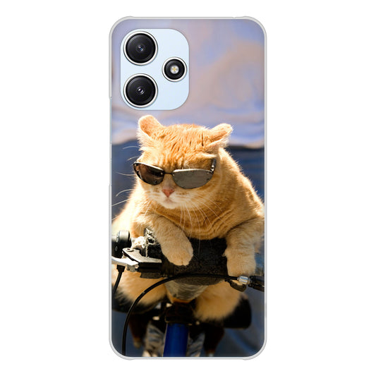 Redmi 12 5G XIG03 au 高画質仕上げ 背面印刷 ハードケース 【595 にゃんとサイクル】
