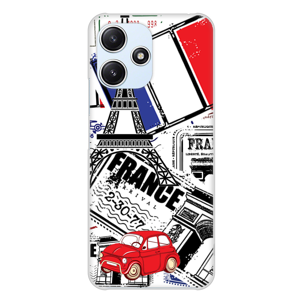 Redmi 12 5G XIG03 au 高画質仕上げ 背面印刷 ハードケースLOVE フランス