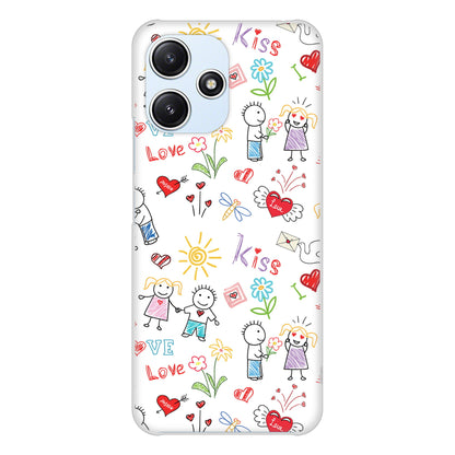 Redmi 12 5G XIG03 au 高画質仕上げ 背面印刷 ハードケースカップル＆ファミリー