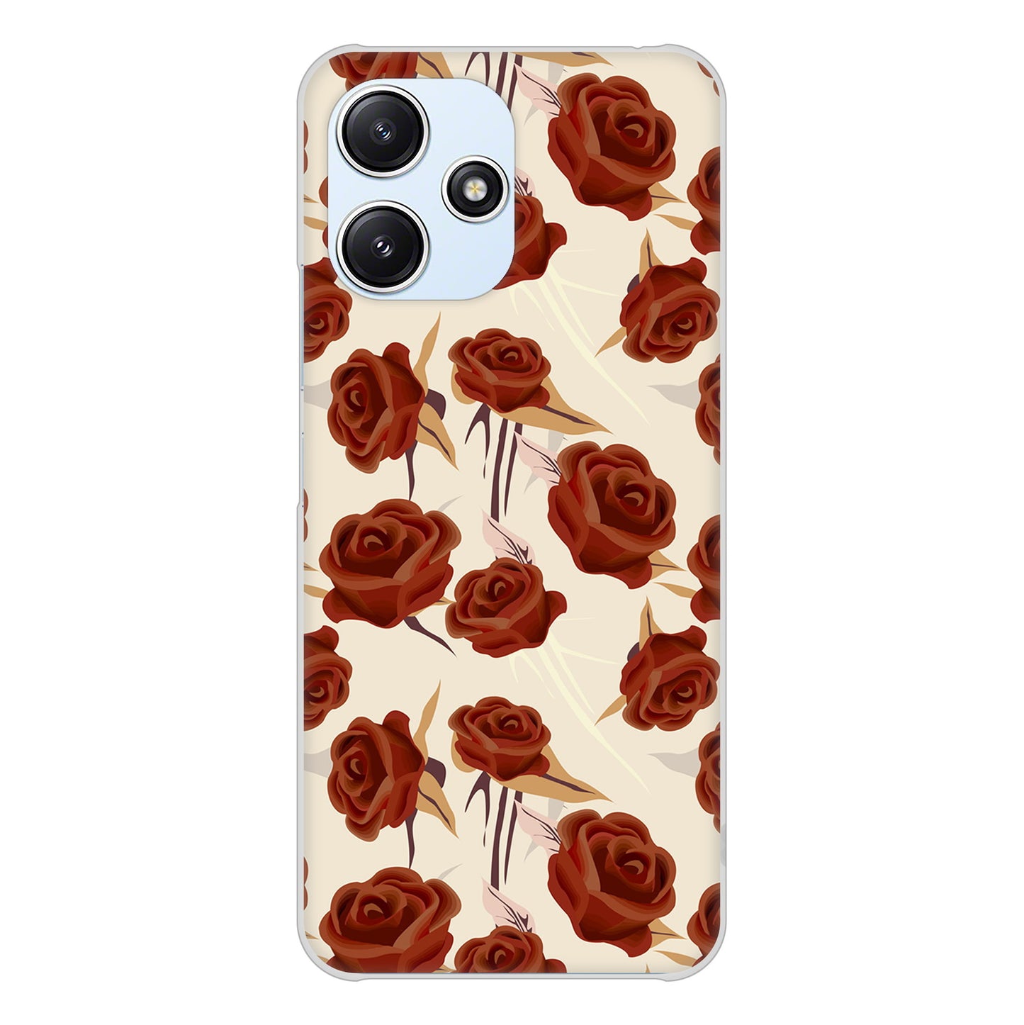 Redmi 12 5G XIG03 au 高画質仕上げ 背面印刷 ハードケース 【1157 クラシックローズ】