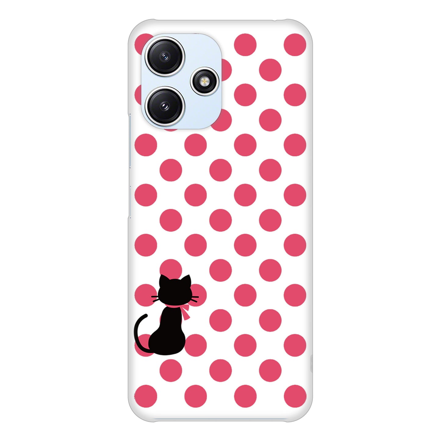 Redmi 12 5G XIG03 au 高画質仕上げ 背面印刷 ハードケースネコとシンプルミルキー