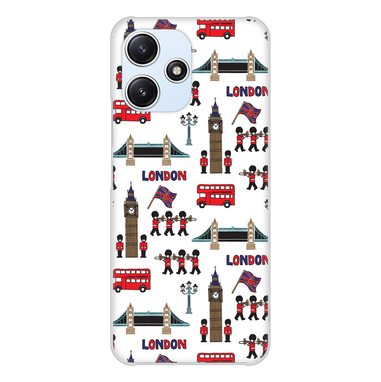 Redmi 12 5G XIG03 au 高画質仕上げ 背面印刷 ハードケース 【EK811 ロンドンの街】