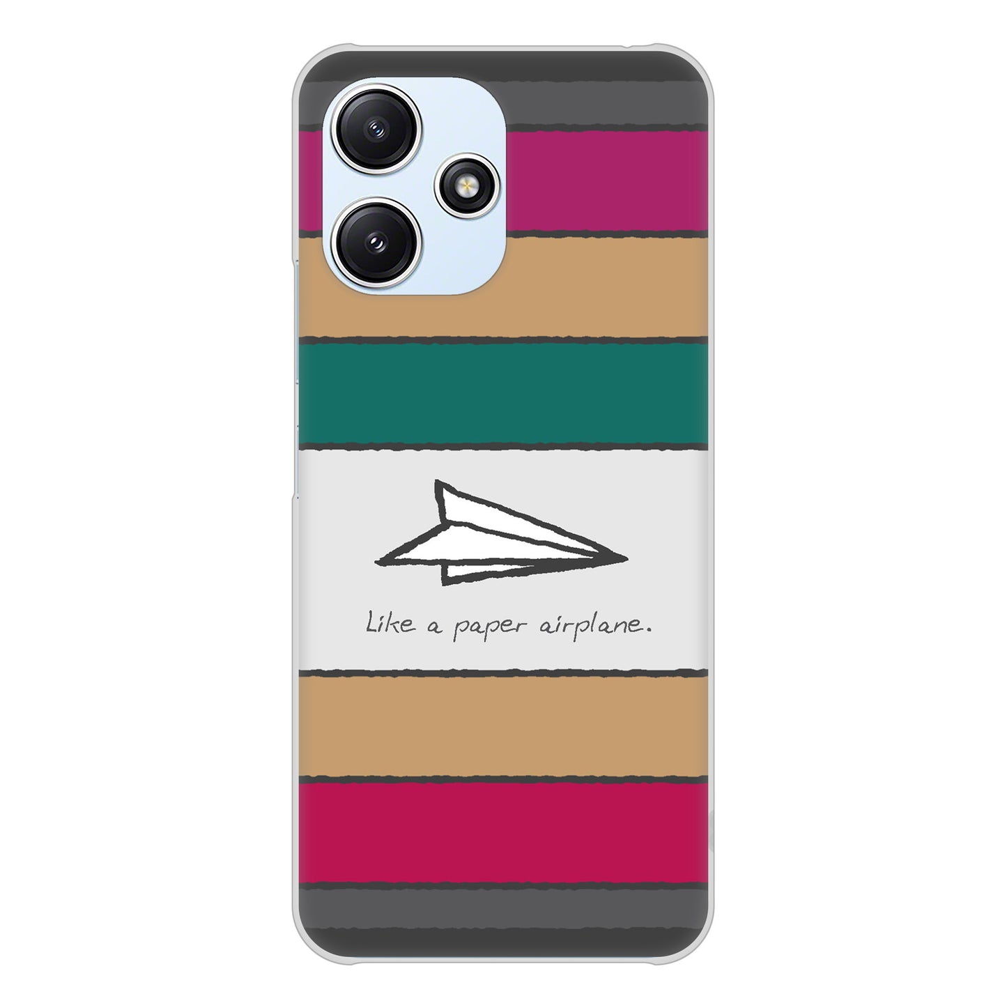 Redmi 12 5G XIG03 au 高画質仕上げ 背面印刷 ハードケース 【IA809 かみひこうき】