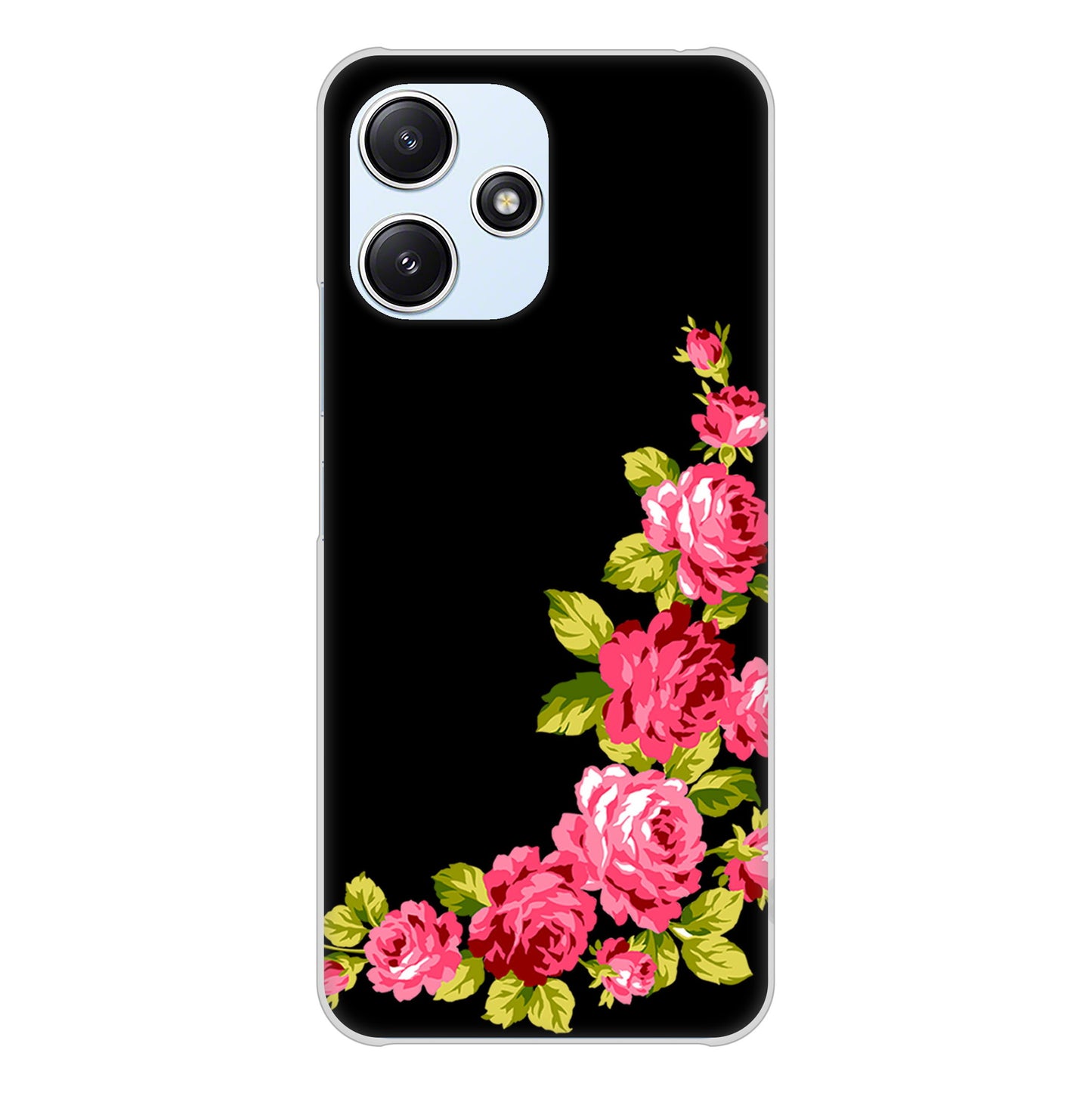 Redmi 12 5G XIG03 au 高画質仕上げ 背面印刷 ハードケースロマンチックなバラ