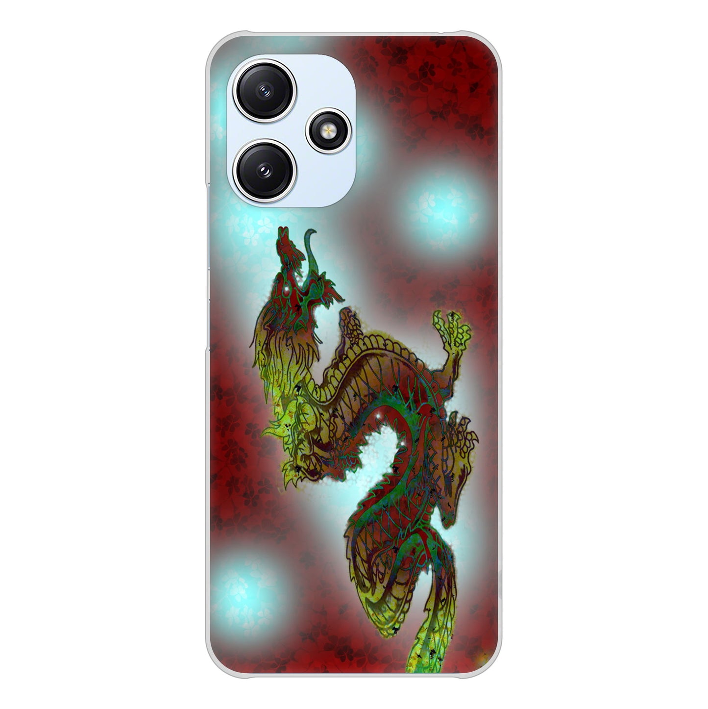 Redmi 12 5G XIG03 au 高画質仕上げ 背面印刷 ハードケース赤竜