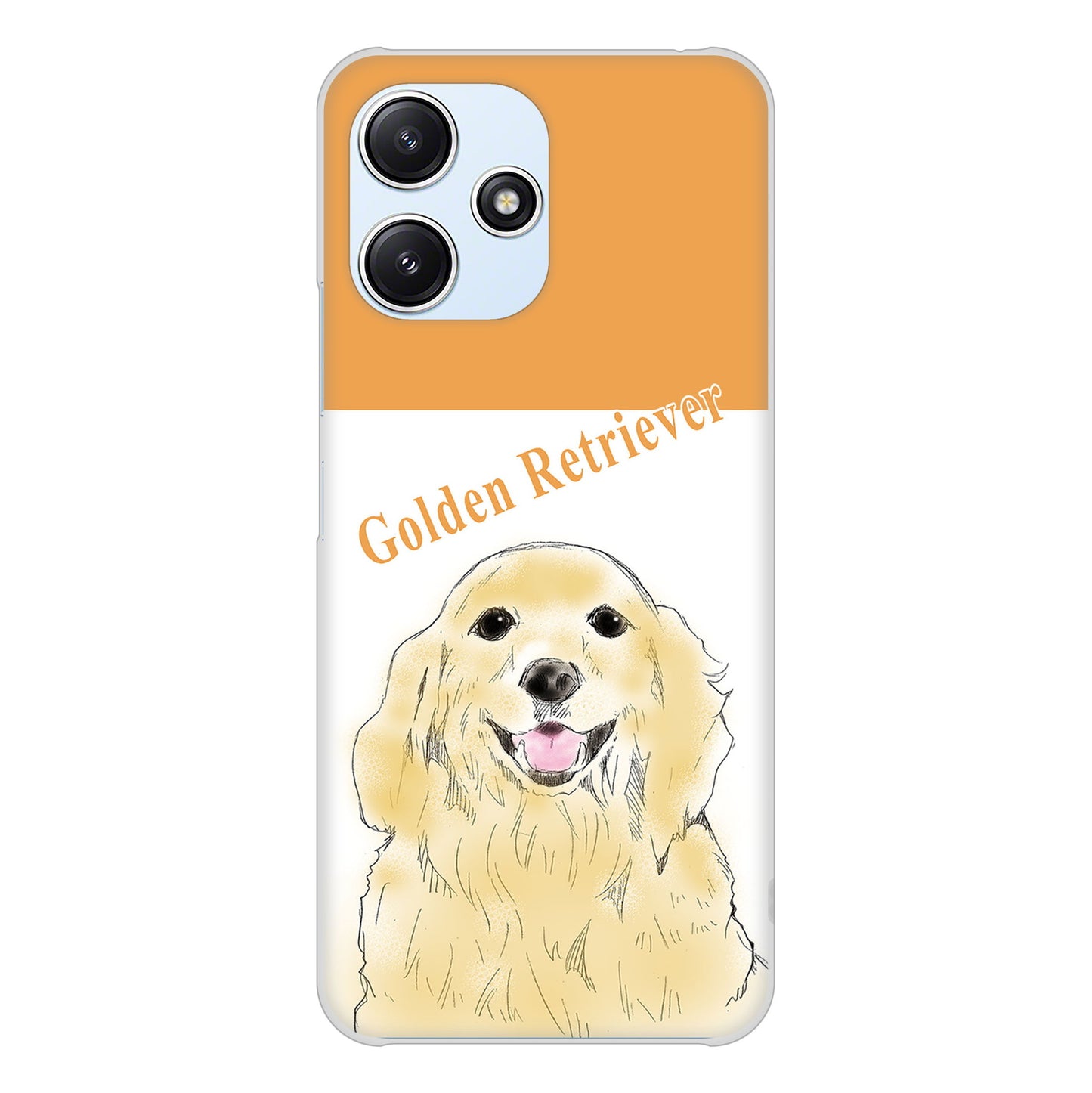 Redmi 12 5G XIG03 au 高画質仕上げ 背面印刷 ハードケースゴールデンレトリバー