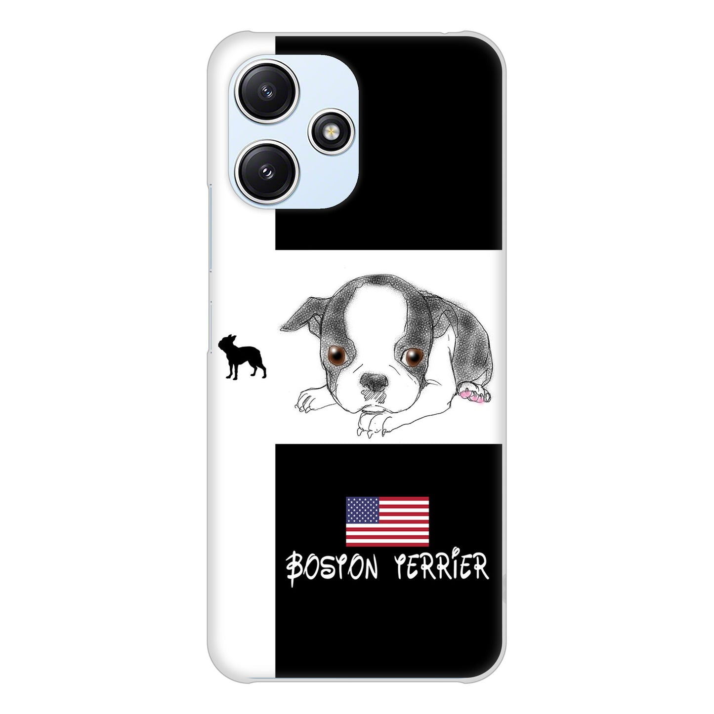 Redmi 12 5G XIG03 au 高画質仕上げ 背面印刷 ハードケースボストンテリア