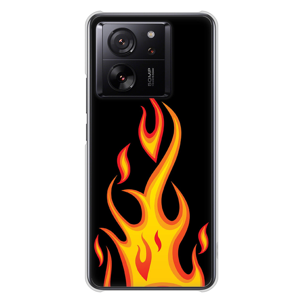 Xiaomi 13T XIG04 au 高画質仕上げ 背面印刷 ハードケース 【010 ファイヤー】
