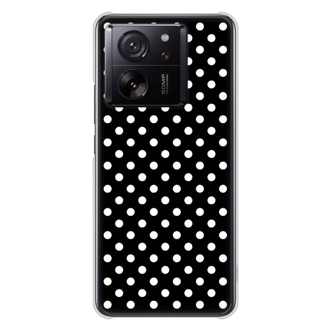 Xiaomi 13T XIG04 au 高画質仕上げ 背面印刷 ハードケースシンプル柄（水玉）