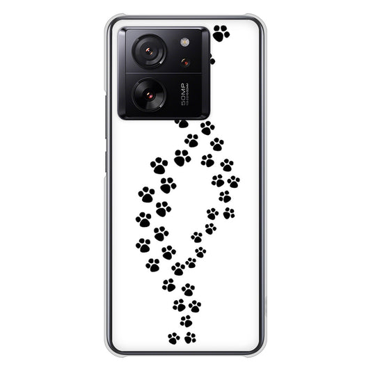 Xiaomi 13T XIG04 au 高画質仕上げ 背面印刷 ハードケース 【066 あしあと】