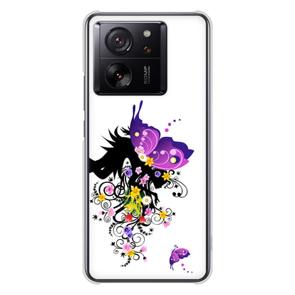 Xiaomi 13T XIG04 au 高画質仕上げ 背面印刷 ハードケースバタフライ