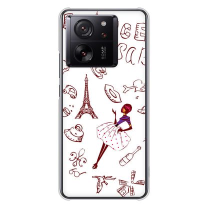 Xiaomi 13T XIG04 au 高画質仕上げ 背面印刷 ハードケースLOVE フランス