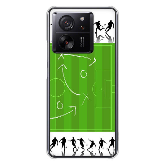Xiaomi 13T XIG04 au 高画質仕上げ 背面印刷 ハードケース 【304 サッカー戦略ボード】