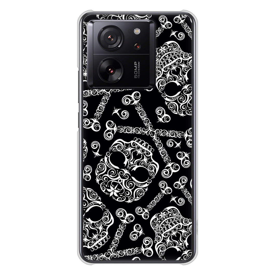 Xiaomi 13T XIG04 au 高画質仕上げ 背面印刷 ハードケース 【363 ドクロの刺青】