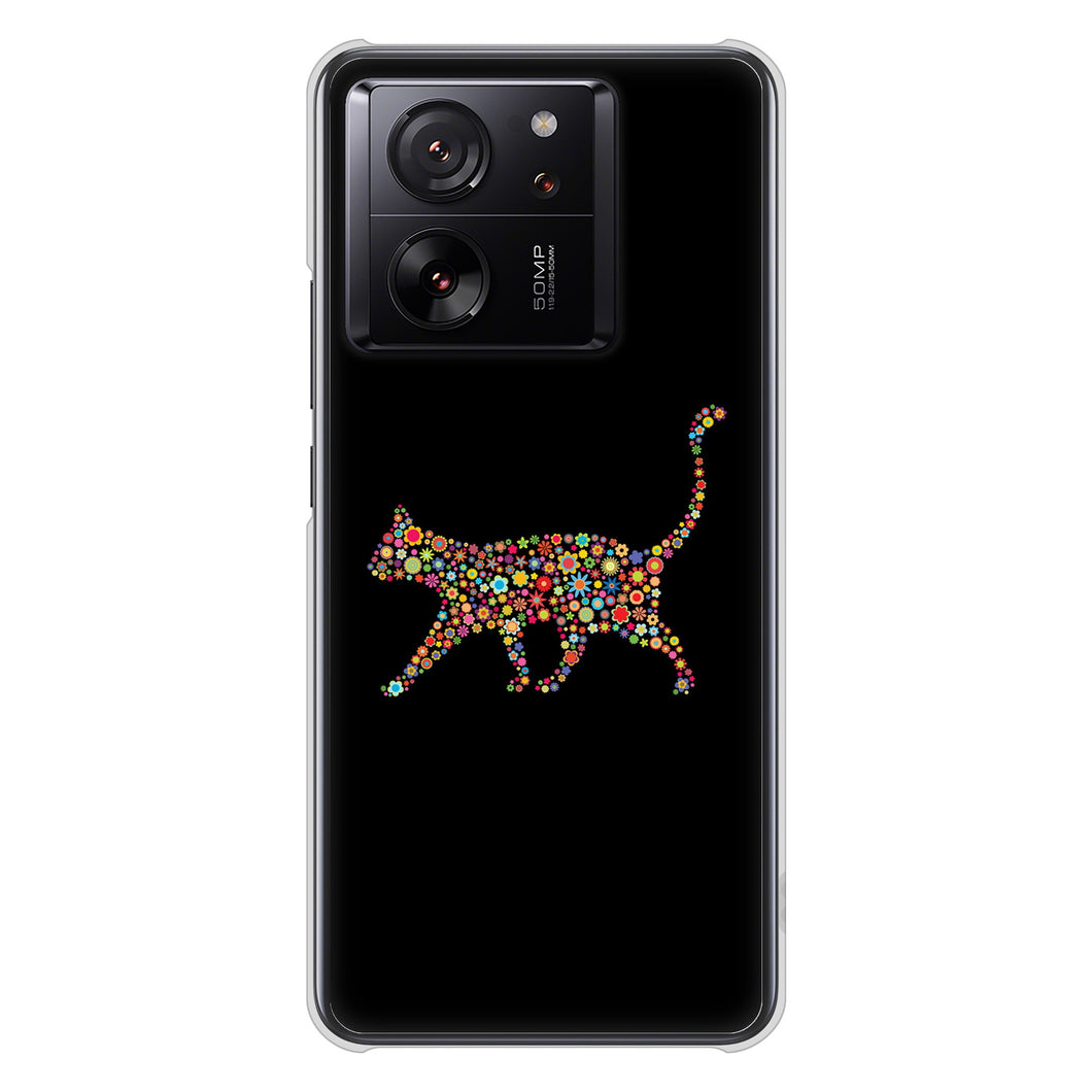 Xiaomi 13T XIG04 au 高画質仕上げ 背面印刷 ハードケース 【406 カラフルキャット】
