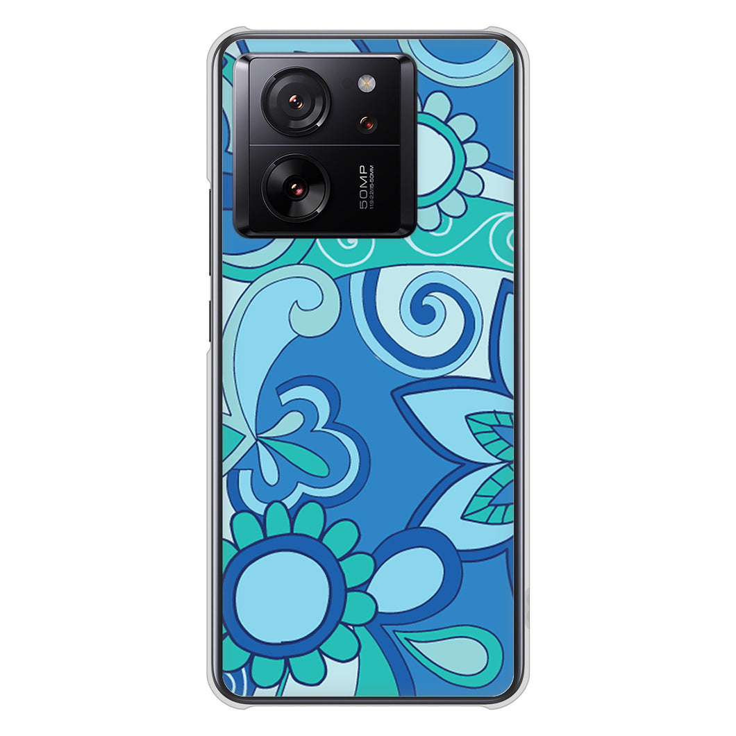 Xiaomi 13T XIG04 au 高画質仕上げ 背面印刷 ハードケース 【409 ブルーミックス】