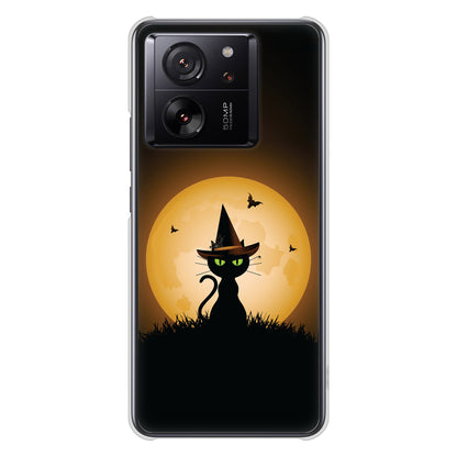 Xiaomi 13T XIG04 au 高画質仕上げ 背面印刷 ハードケース夜とネコ