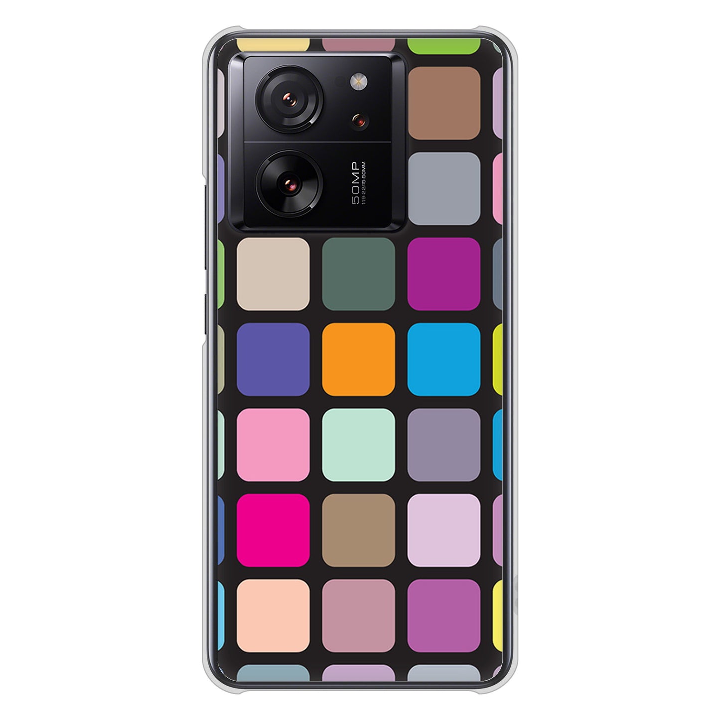 Xiaomi 13T XIG04 au 高画質仕上げ 背面印刷 ハードケース 【509 カラースクエア】