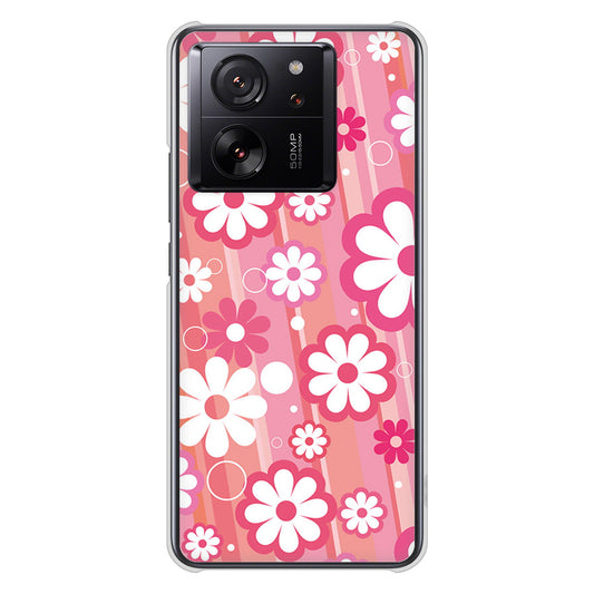 Xiaomi 13T XIG04 au 高画質仕上げ 背面印刷 ハードケース 【751 マーガレット（ピンク系）】