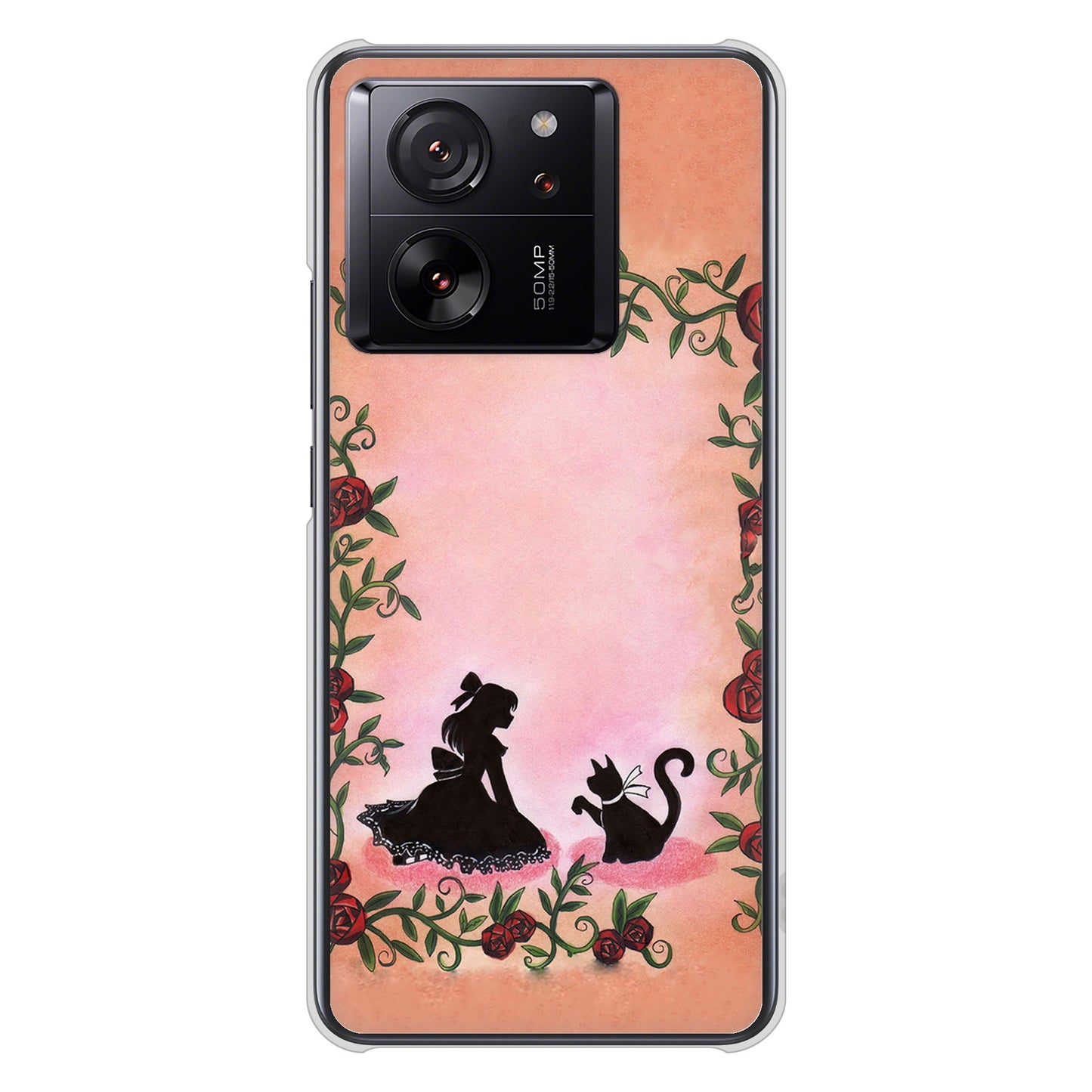 Xiaomi 13T XIG04 au 高画質仕上げ 背面印刷 ハードケースお姫様とネコ