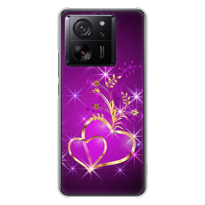 Xiaomi 13T XIG04 au 高画質仕上げ 背面印刷 ハードケースきらめきハート