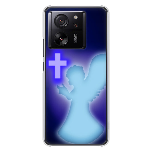 Xiaomi 13T XIG04 au 高画質仕上げ 背面印刷 ハードケース 【1249 祈りを捧げる天使】