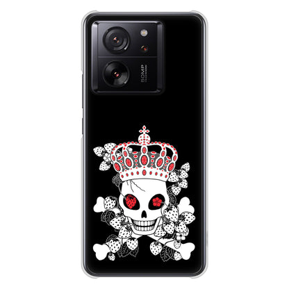 Xiaomi 13T XIG04 au 高画質仕上げ 背面印刷 ハードケースむかいあぐる 苺骸骨王冠蔦