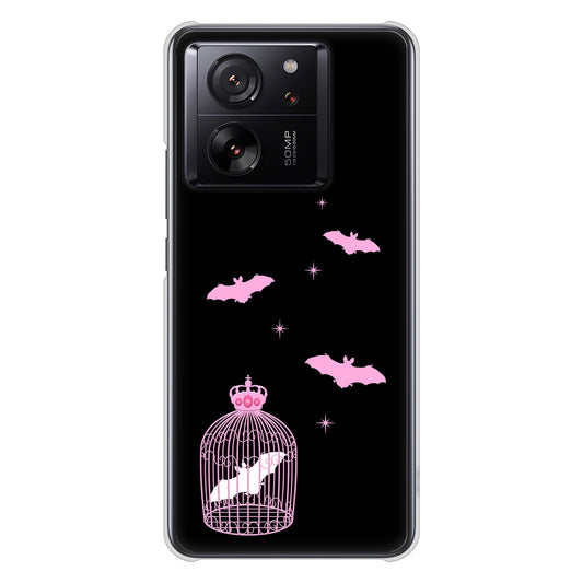 Xiaomi 13T XIG04 au 高画質仕上げ 背面印刷 ハードケースむかいあぐる こうもりの王冠鳥かご