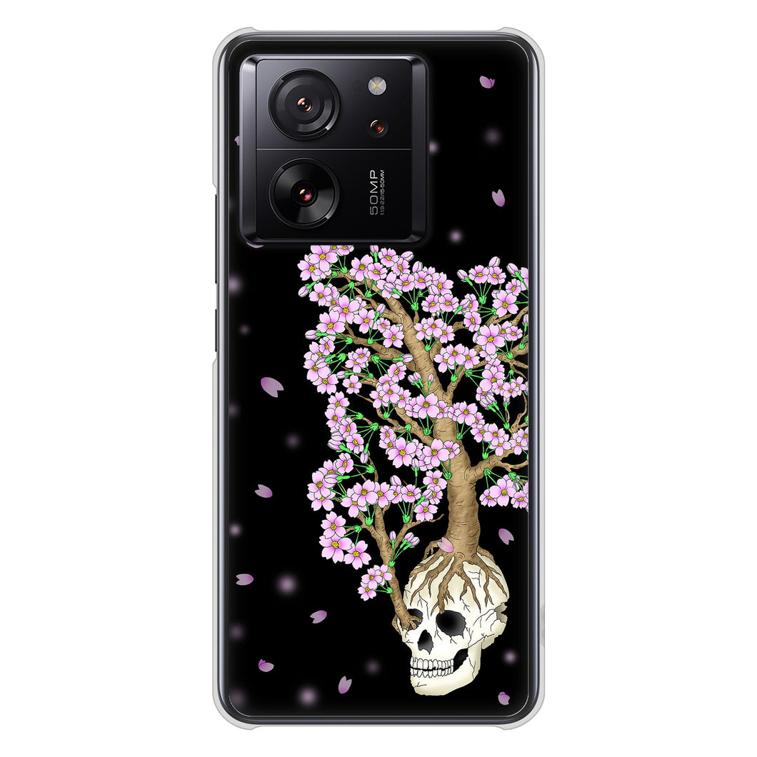 Xiaomi 13T XIG04 au 高画質仕上げ 背面印刷 ハードケースむかいあぐる 苺骸骨王冠蔦